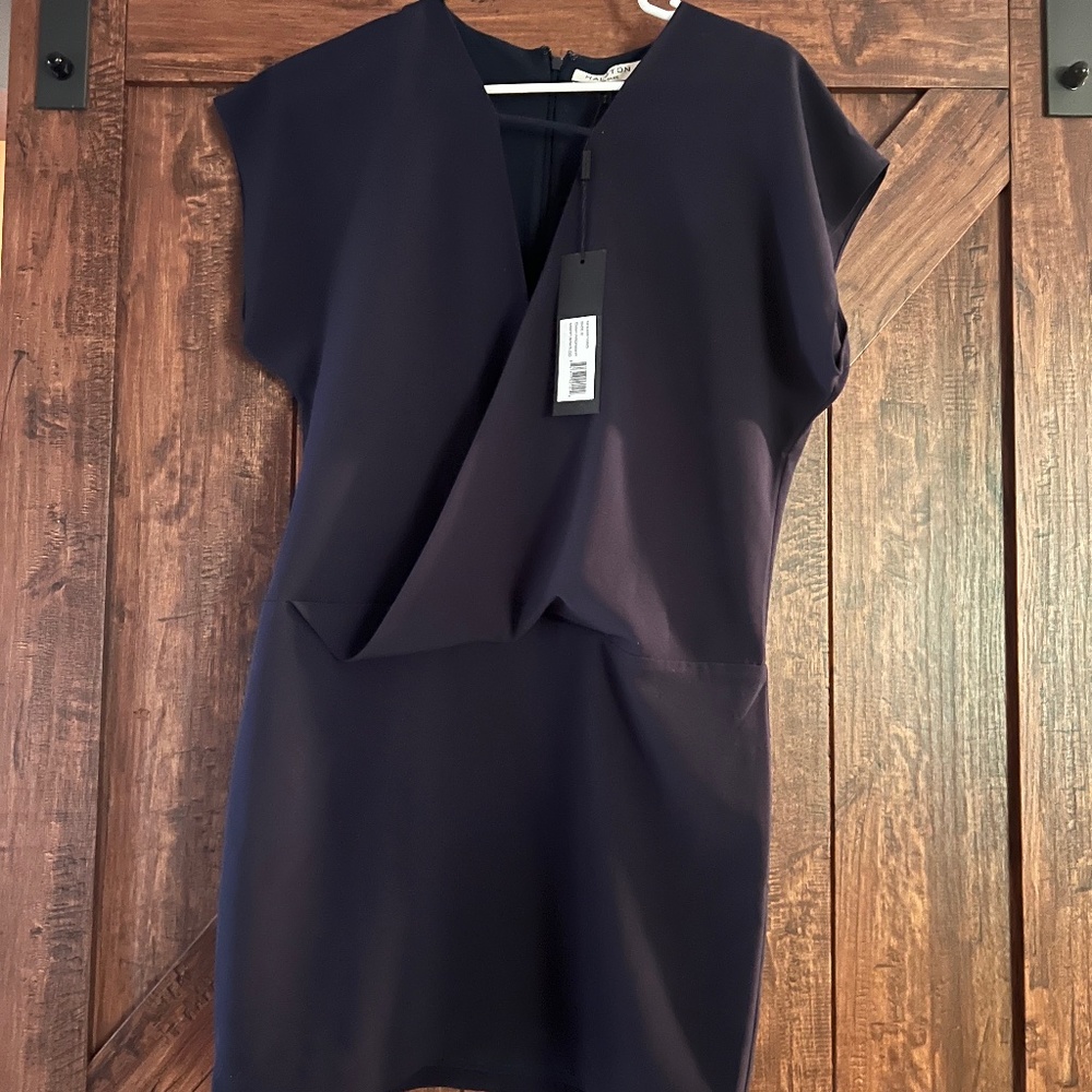 Halston Heritage navy blue dress
